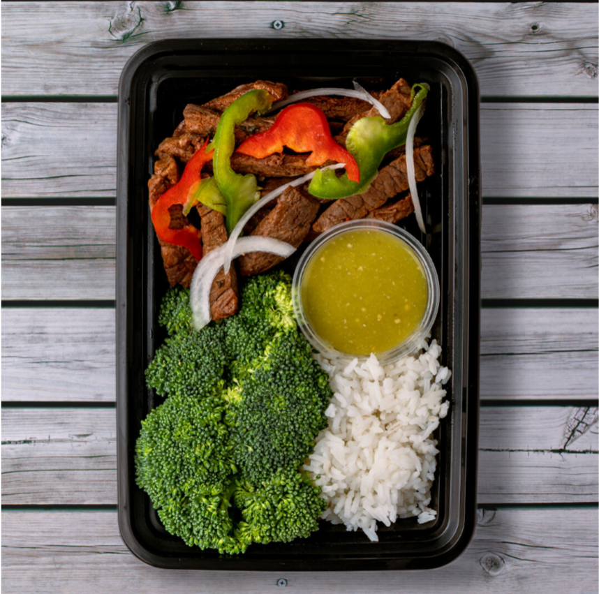 Steak Fajitas w/ White Rice