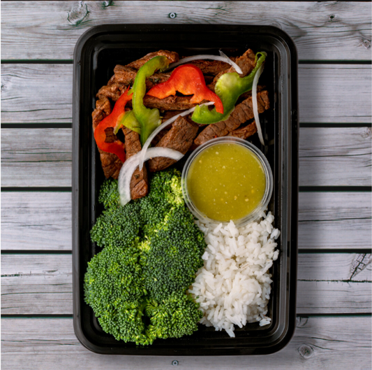 Steak Fajitas w/ White Rice